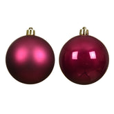 Decoris Shatterproof Bauble Box of 6 Pieces 8cm - Pomegranate,